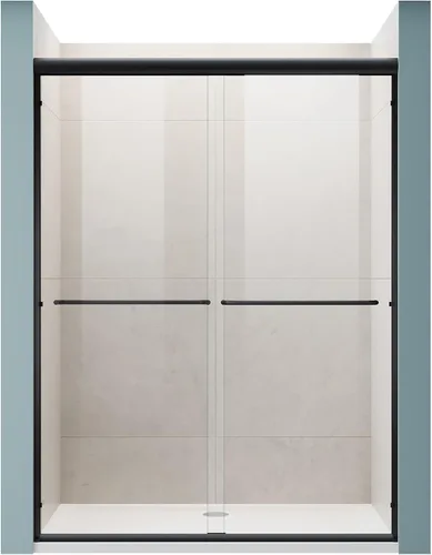 Miniatura 23 de Puerta de regadera corrediza semi-sin marco ELEGANT 60 pulgadas de ancho x 72 pulgadas de alto, puerta de regadera para baño con vidrio transparente