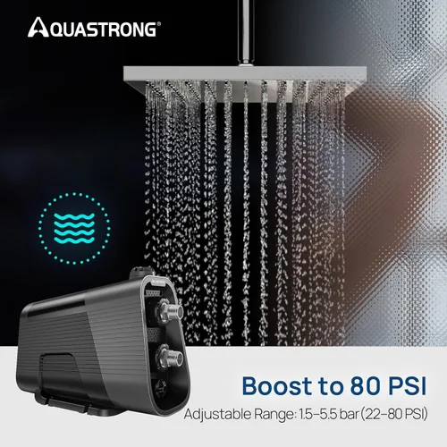 Miniatura 4 de Bomba Aquastrong Smart 45 de presión de agua para toda la casa 80 PSI, 115V automática de velocidad variable, presión constante, diseño integrado