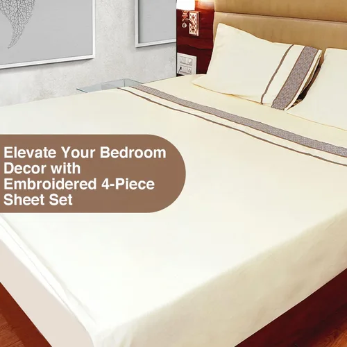 Miniatura 83 de Bluemoon Homes Sábanas de Algodón Egipcio Twin - Juego de Sábanas de 4 Piezas, Juego de Ropa de Cama de 1000 Hilos, Suave y Lujoso Juego de Sábanas