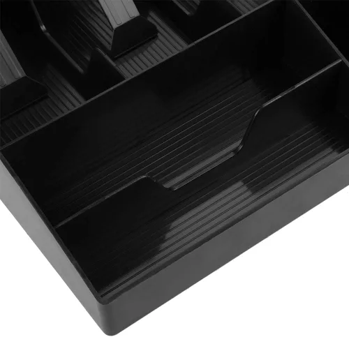Miniatura 9 de Bandeja de inserción de cajón de efectivo de 12.6 in x 10.6 in, 4 ranuras para billetes, caja organizadora de dinero para relleno de efectivo