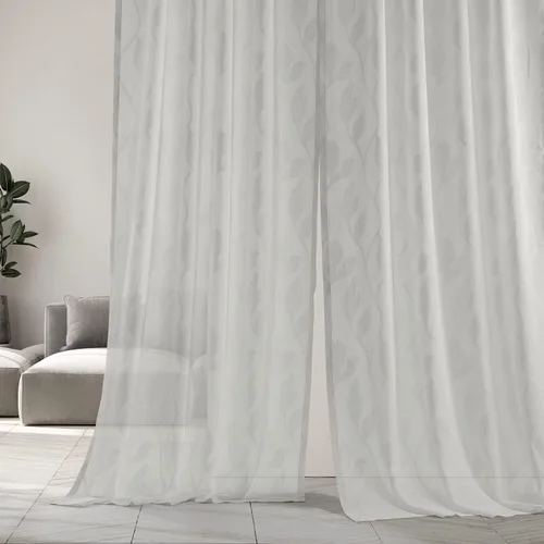 Miniatura 3 de HPD Half Price Drapes SHCH-11729-84 - Cortina transparente de lino con estampado (1 panel), 50 x 84, Avignon Vine