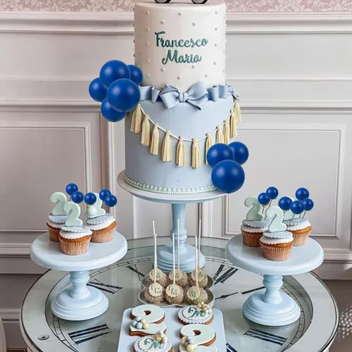 Miniatura 4 de Gyufise 30 piezas de adornos para pastel con bolas, adornos para pastel con bolas, adornos para cupcakes con bolas, adornos para pastel con bolas