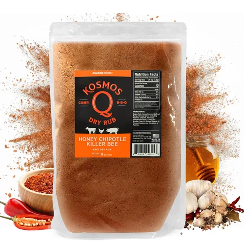 Miniatura 13 de Kosmos Q Funda de vaca Hot BBQ Rub, regalo del día del padre, condimento picante de bistec y pechuga con chile, ajo, cebolla, pimentón y humo