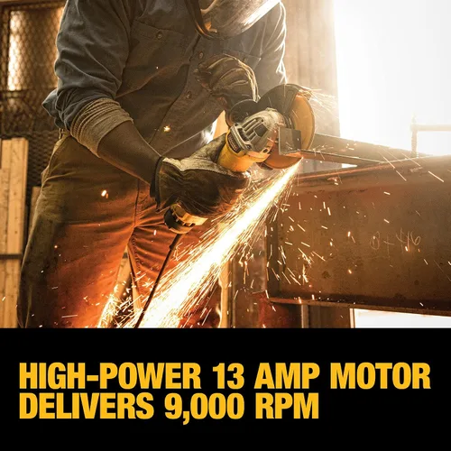 Miniatura 4 de DEWALT Amoladora angular, 6 in., 13 Amp, 9,000 RPM, embrague electrónico, sistema de expulsión de polvo, sin bloqueo, amoladora eléctrica (DWE43144N)