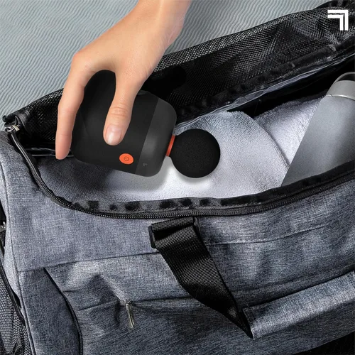 Miniatura 5 de Sharper Image Mini Pistola de Masaje, Powerboost Palm Masajeador de Mano Recargable de Percusión de Tejido Profundo, 4 Velocidades Ajustables, 4