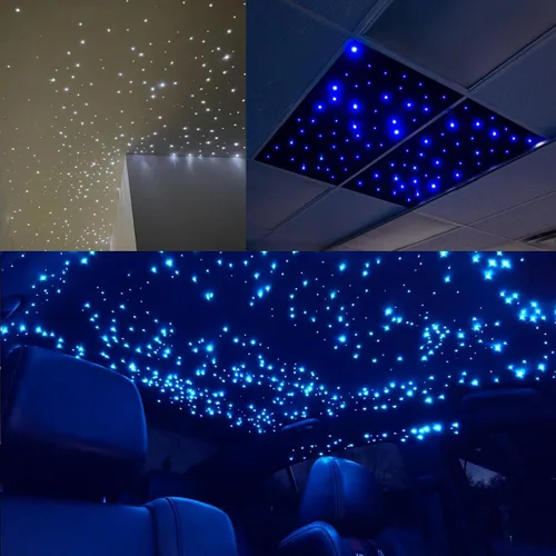 Miniatura 7 de AKEPO - Kit de luces de fibra óptica de 16 W, parpadeante, tamaño pequeño, controlada por música, 550 hebras, 9.8 pies + 0.03 pulgadas, aplicación