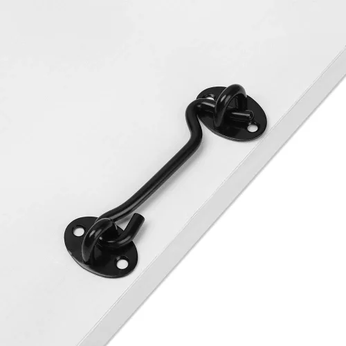 Miniatura 4 de Paquete de 2 ganchos para puerta de granero de 3 pulgadas de acero inoxidable para ventana, puerta corrediza, dormitorio, valla de madera