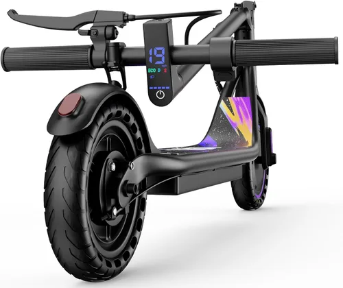 Miniatura 11 de VOLPAM Scooter eléctrico, motor potente de 250/500 W, alcance de 10/23 millas, suspensiones de choque duales, velocidad de 9/19 mph, scooter E