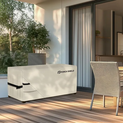 Miniatura 6 de Porch Shield - Caja de almacenamiento para cubierta de terraza - Cubierta impermeable al aire libre 600D para caja de 73 galones, resistente a