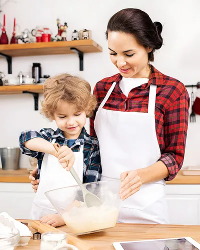 Miniatura 5 de Cucharas de cocina grandes de silicona, cuchara antiadherente con mango de madera maciza, cucharas de cocina de silicona resistentes al calor