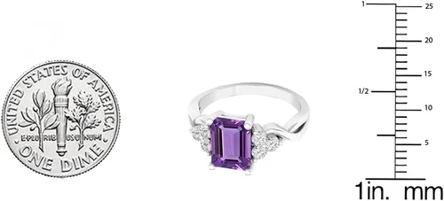 Miniatura 3 de Dazzlingrock Collection Anillo de compromiso de oro blanco de 18 quilates de 0.315 x 0.236in con zafiro blanco redondo para mujer
