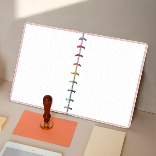 Miniatura 6 de Papel de rellenado de cuadrícula punteada de argolla clásico, insertos pre-perforados de Happy Planner de 9 argollas, papel de hoja suelta de 100