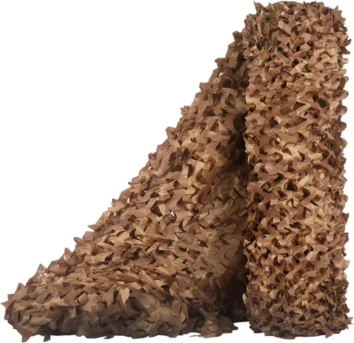 Red de camuflaje del desierto de una sola capa,Cubierta de caza militar ligera y duradera protección solar Red de decoración de sombreado,Fotografía