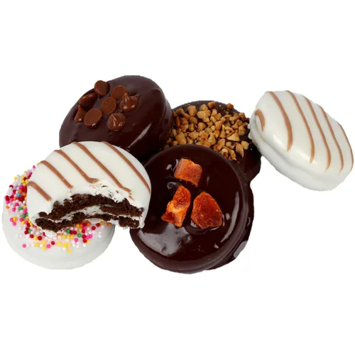 Miniatura 3 de Cesta de regalo de galletas de chocolate – Surtido de galletas gourmet, Kosher Vegano – Dulce regalo para él y ella, cumpleaños, aniversarios