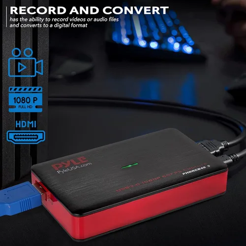 Miniatura 5 de Pyle Tarjeta de captura de EE. UU., tarjeta de captura de video HDMI 4K, 1080P 60FPS, tarjeta de captura HDMI a USB 3.0 para transmisión en vivo