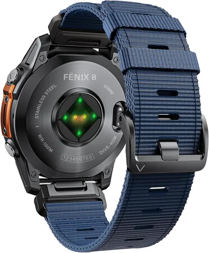 Miniatura 20 de Compatible con Garmin Fenix 6 Correa de reloj para Fenix 8 47mm/8 Pro 47mm/Fenix 7/Fenix 6 Pro/5/5 plus, 22 mm Quickfit Nylon Sport Correa de reloj