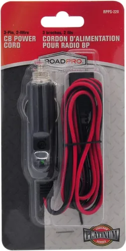 Miniatura 2 de RoadPro RPPS-220 Platinum Series - CB de repuesto con fusil enchufe de 3 terminales con cable de alimentación, 12 V
