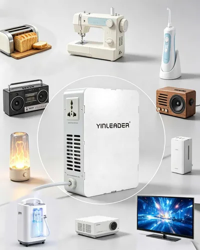 Miniatura 5 de Yinleader Convertidor de voltaje de 120 V a 240 V o 110 V a 220 V transformador elevador utilizando 220/230/240 voltios europea asiática china