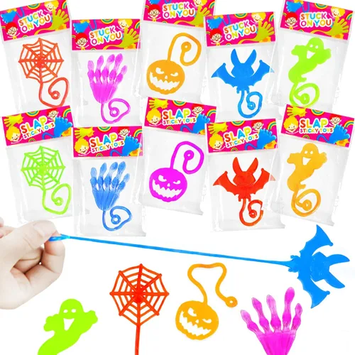 Golosinas de Halloween sin dulces para niños, 28 unidades, manos pegajosas, juguetes de regalo para niños pequeños, bolsa de golosinas de Halloween,