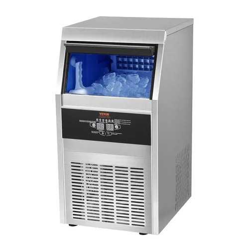 Miniatura 12 de VEVOR Máquina comercial para hacer hielo, máquina de hielo de 90 libras/24 horas con capacidad de almacenamiento de 22 libras, 40 cubitos de hielo
