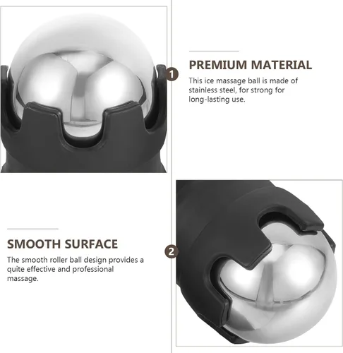 Miniatura 7 de Bola de masaje de acero inoxidable para relajación muscular y masajeador de mano desmontable para cuello, hombros, espalda, brazos, piernas y pies