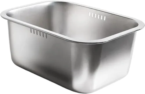 Plato portátil del acero inoxidable 10L, tina multiusos del fregadero de la cocina y lavabo de lavado vegetal