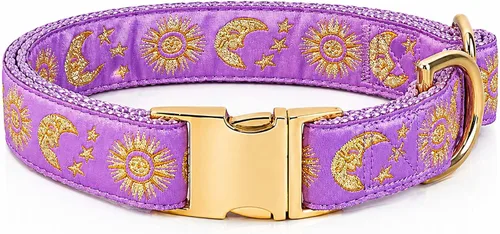 Miniatura 10 de waaag Pet, Moons Stars Suns - Collar para perro y gato, múltiples diseños Crescent Celestial, collar de correa para perro y gato, tamaño XXS