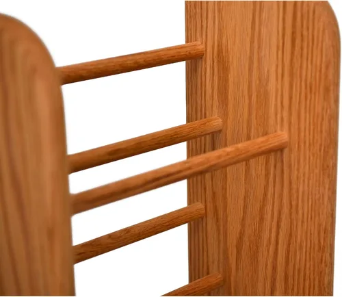 Miniatura 3 de Wood Shed Hill 04 Series - Estante de almacenamiento de CD estilo clavija, estante de almacenamiento de madera de roble real y estantes de Miel