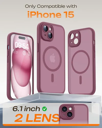 Miniatura 498 de TOCOL Funda para iPhone 11, compatible con Magsafe, protección completa de cámara, imanes integrados, protección contra caídas, funda translúcida