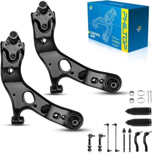 Miniatura 113 de PHILTOP Kit de suspensión delantera de 10 piezas, brazos de control inferiores con juntas de bola, eslabones de extremo de barra estabilizadora
