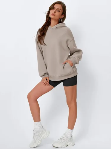 Miniatura 5 de EFAN Sudaderas de gran tamaño con capucha de forro polar para mujer, trajes de moda de otoño 2026, ropa linda con bolsillos