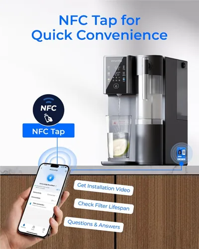 Miniatura 10 de Waterdrop Sistema de ósmosis inversa de encimera A2, sistema de ósmosis inversa fría y caliente, tanque de agua pura portátil, enfriador de agua sin