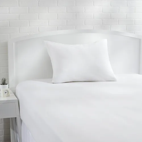 Miniatura 7 de Amazon Basics Protector de almohada hipoalergénico 100% algodón estándar transpirable con cremallera, lavable a máquina, blanco, 27 x 21 pulgadas