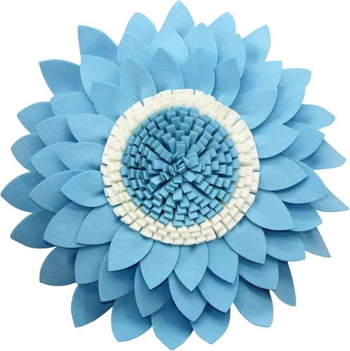 Miniatura 10 de Almohada de flores – Almohadas decorativas de girasol – Almohada redonda de margaritas de flores 3D – Almohada redonda de acento de girasol – Soleado
