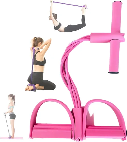 Miniatura 11 de 21 Bandas de Resistencia para Fitness - 4 Tubo Pedal Tirador de Tobillo - 2023 Nuevo Juego de Bandas Elásticas para Sentadillas y Estiramiento