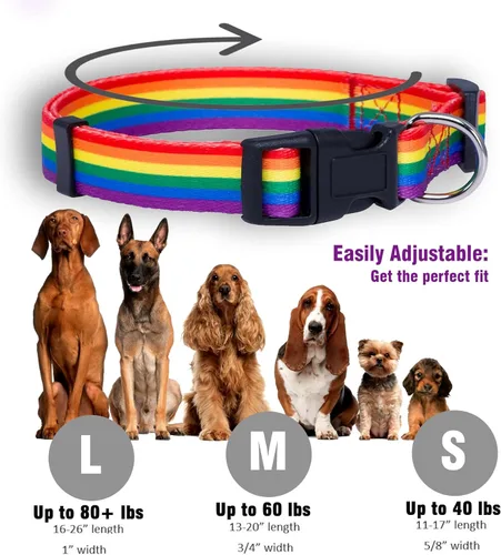 Miniatura 3 de Native Pup Collar de perro con bandera de arco iris, artículos de orgullo gay para desfile, banderas LGBTQ igualdad para mascotas, regalo