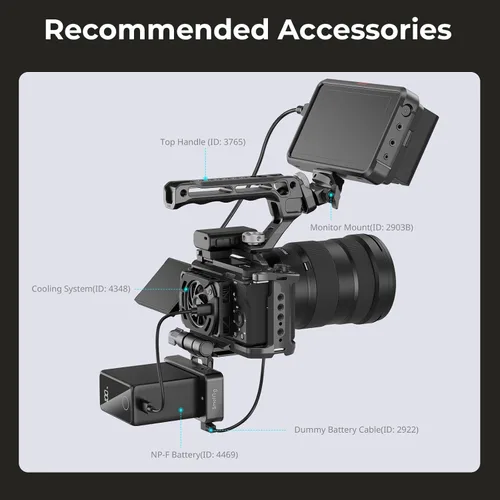 Miniatura 8 de SmallRig ZV-E10 II Kit de jaula para Sony ZV-E10 II con abrazadera de cable para HDMI, placa de liberación rápida incorporada para Arca, zapata fría