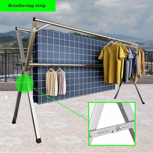 Miniatura 4 de Estante de secado de ropa plegable para lavandería, estantes para lavandería, organizador de soporte de lavandería, estante de secadora de ropa al