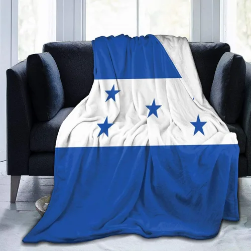 Manta de Honduras, regalos de Honduras para hombres patrióticos, para hombres y mujeres, manta suave de franela de franela mullida para interiores y