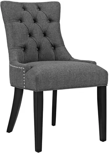 Miniatura 9 de Modway Regent Modern - Sillas de comedor tapizadas de tela copetuda con ribete de clavos en granito