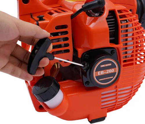 Miniatura 6 de Soplador de hojas soplador de césped a gas alimentado por gasolina 468 cfm, soplador de mano ligero de 25.4 CC 2 tiempos de un solo cilindro