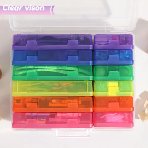 Miniatura 4 de Caja de almacenamiento de plástico para artes y manualidades, cajas de almacenamiento y organizadores con organizadores de caja de almacenamiento