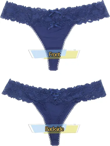 Miniatura 67 de ohyeah Tangas sexy de encaje tangas bragas de tiro bajo ropa interior para mujer de algodón entrepierna braga tangas bragas 4-18
