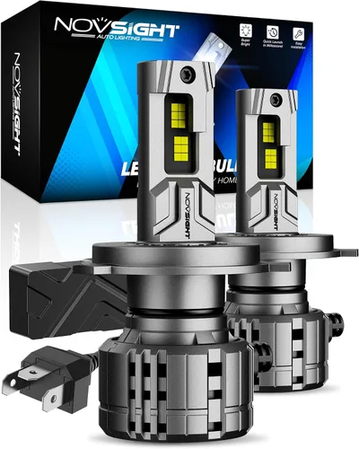 NOVSIGHT Bombillas antiniebla H4/9003 88000LM, 900% bombillas antiniebla ultra brillantes, paquete de 2