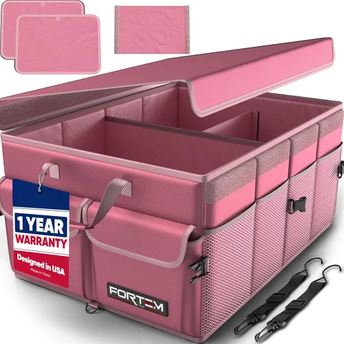 Miniatura 20 de FORTEM Organizador de maletero para SUV, organizador de maletero de automóvil, almacenamiento plegable, accesorios de coche para mujeres y hombres