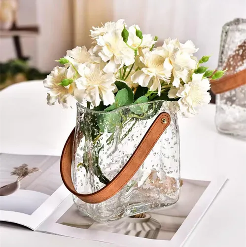 Miniatura 7 de Jarrones luminosos de cristal hechos a mano, adornos de escritorio, estación de propagación, soporte para plantas para decoración del hogar y boda