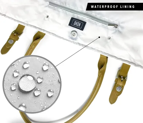 Miniatura 5 de Keho Bolsa de playa impermeable con bolsillos para mujer (resistente a la arena)