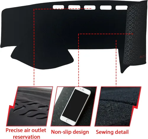 Miniatura 2 de Tapete para tablero con cubierta para salpicadero, antideslizante, personalizado, compatible con Acura TL 2004 2005 2006 2007 2008, protector