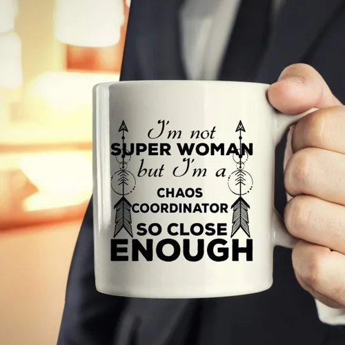 Miniatura 5 de Taza de regalo de la camiseta del Coordinador del Caos de las mujeres de Super Women Jefes gerentes administración gobernador hombres mujeres
