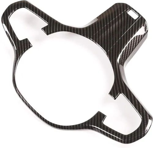 Miniatura 2 de YIWANG Cubierta de la decoración del volante de coche estilo fibra de carbono para BMW X3 G01 X4 G02 5 Series G30 6 Series GT 2017-2019 Auto